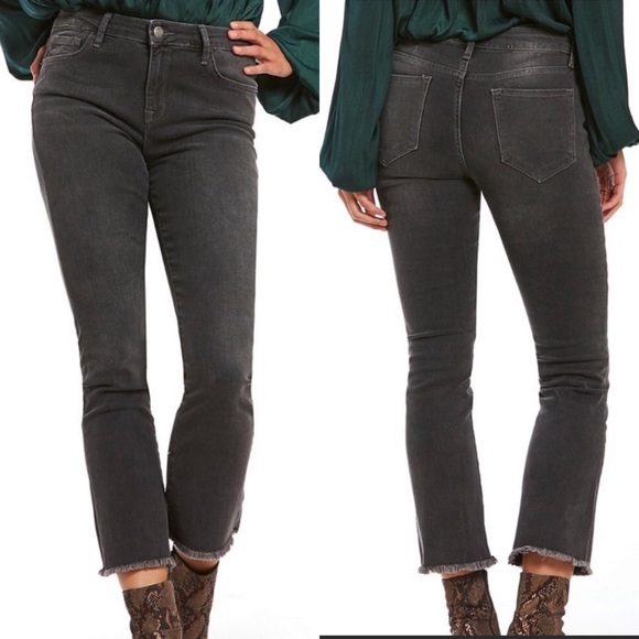 cropped jeans frayed hem